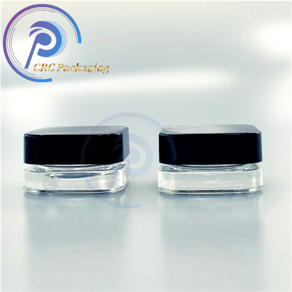 7ml square glass jar with child proof lid